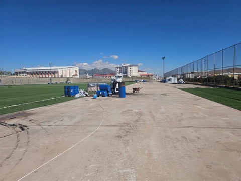 Bitlis Eren Üniversitesi Atletizm Pisti Dökme EPDM Kauçuk Zemin Kaplama Uygulamaları Başladı