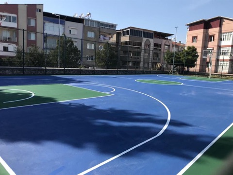 Kemalpaşa Belediyesi Akrilik Spor Saha Koşu Pisti Basketbol Sahası Zemin Kaplamaları