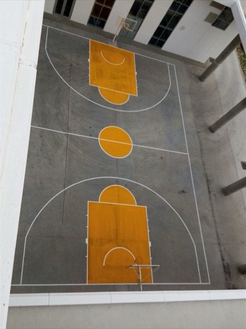 Necip Uysal Teknik Lisesi'nde Ekonomik Basketbol Saha Çizimi