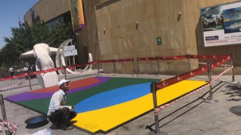 Nevşehir Forum Kapadokya AVM Dökme EPDM Kauçuk Çocuk Parkı Zemin İmalatı