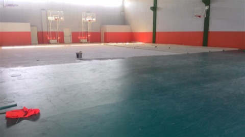 Turuncu Koleji Spor PVC Yer Kaplamaları ile Basketbol Sahası Yapımı