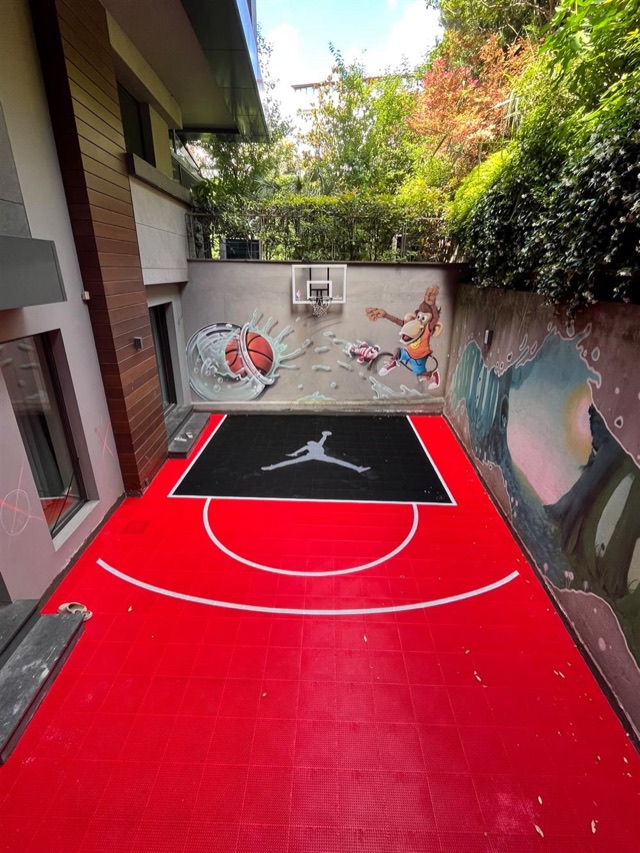 Özel Logolu Modüler 3x3 Basket Zemini