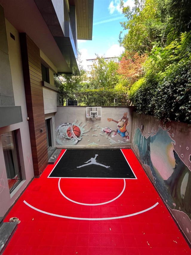 Özel Logolu 3x3 Modüler Basket Zemini