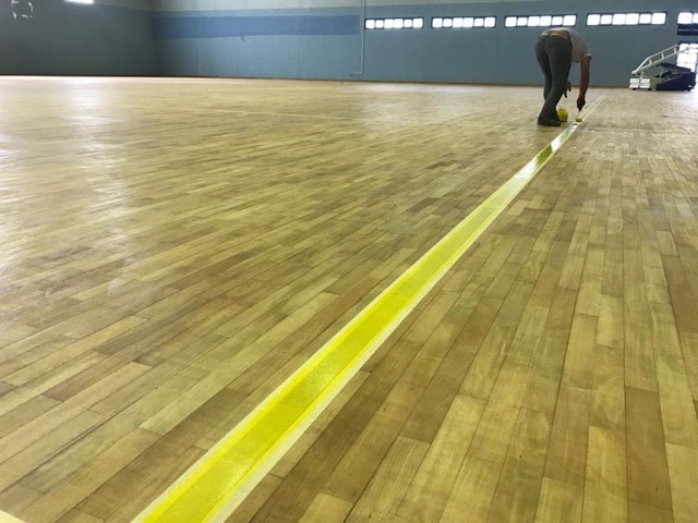 Basketbol saha Çizgileri Çizimi
