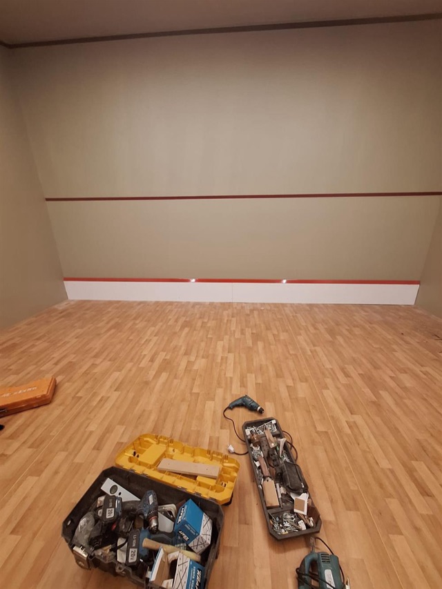 Folkart Vega Carrera Spor Kulübü Squash salonunda Tin İmalatımız