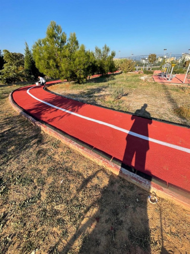 Tartan Kauçuk Dökme Epdm Koşu Yolu Tamiratı 05