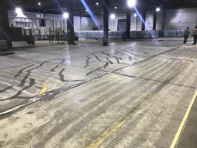 Kaltun Su Fabrikasında Epoksi Zemin Kaplama, Forklift Yolları Epoksi Kaplama ve Zemin Elyaf Güçlendirme İşlemleri