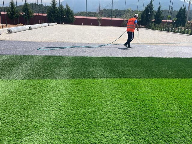 Nif Erbek Villaları Fifa Onaylı 55mm Sentetik Çim Halı Uygulama 03