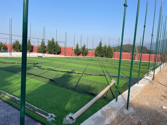 Nif Erbek Villaları Fifa Onaylı 55mm Sentetik Çim Halı Uygulama 05