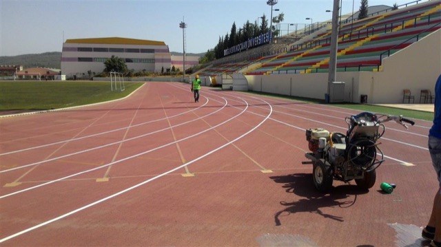 Sıtkı Koçman Muğla Üniversitesi Atletizm Pisti Saha Çizgileri