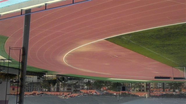 Atletizm Pisti Saha Çizgileri öncesi