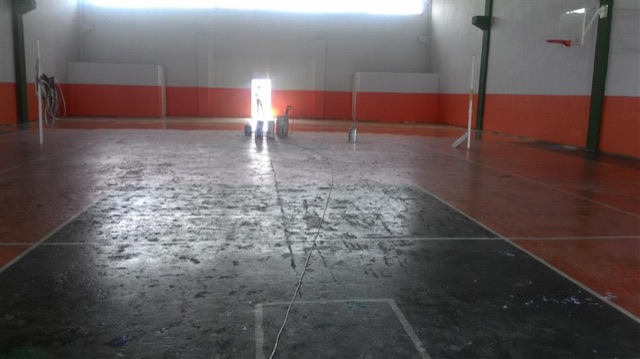 Turuncu Koleji Spor PVC Yer Kaplamaları ile Basketbol Sahası Yapımı