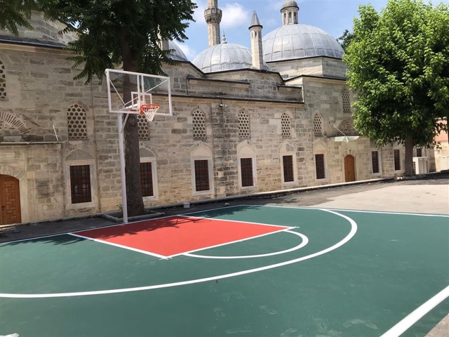 Vefa Lisesi Hard Court Basketbol Zemin Kaplama Uygulaması